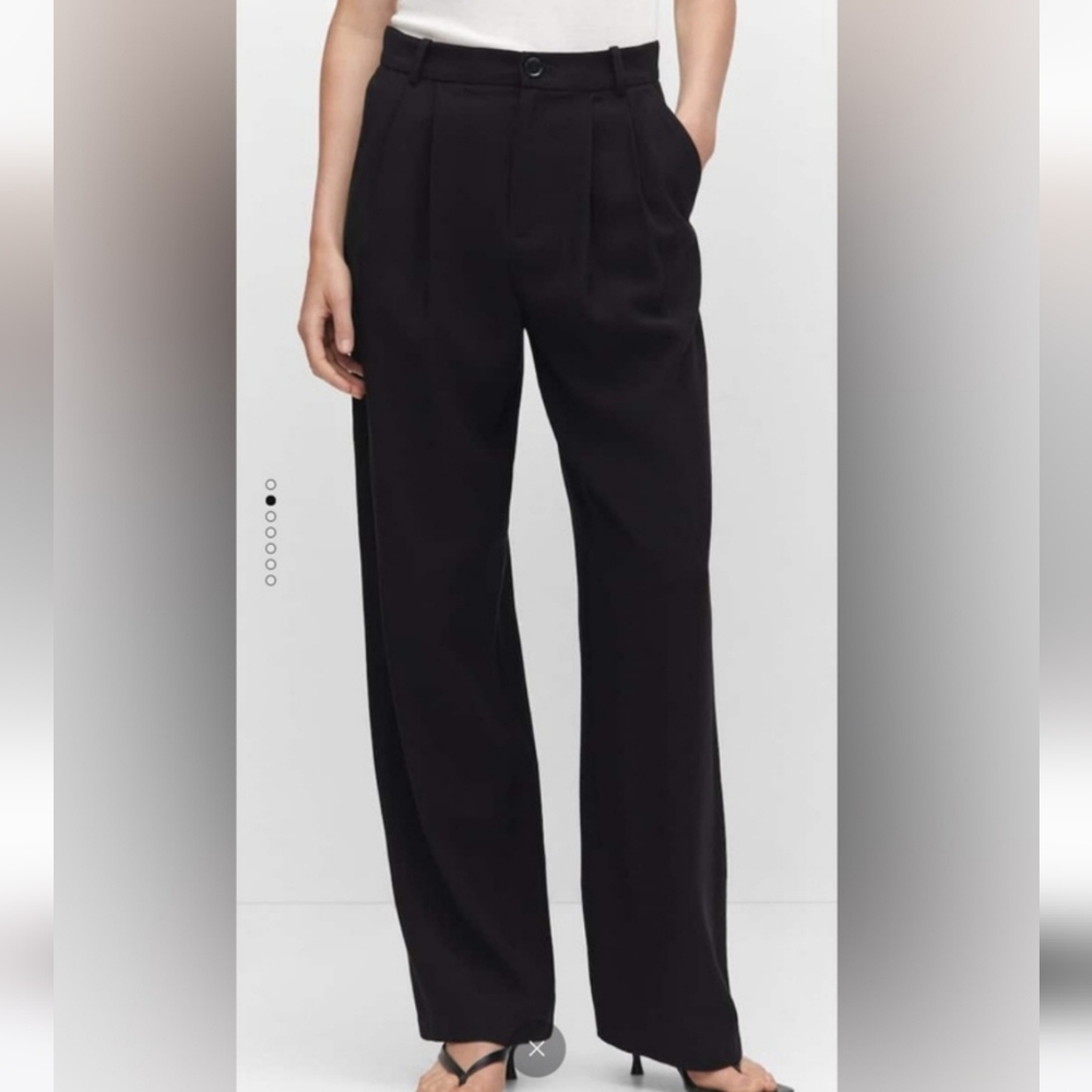 NWOT Mango Wide Leg Pants With Pleats